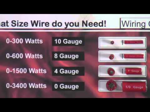 Install Tips What Size Power Wire Do I, What Wiring Kit Do I Need For A 1000w Amp