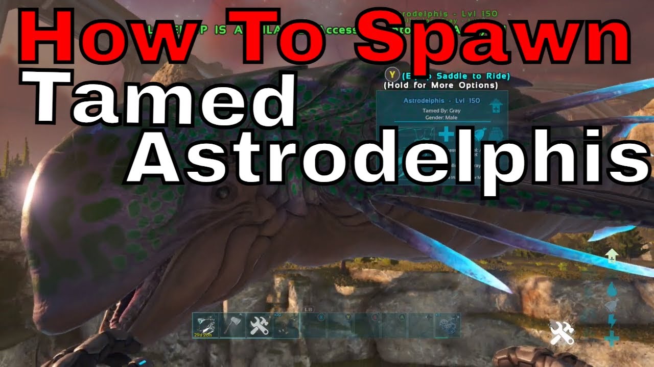 ark How To Spawn In A Tamed Astrodelphis in ark YouTube