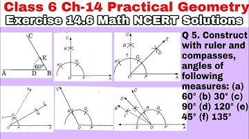 Class 6 Ex 14.6 Q 5 | Practical Geometry | Chapter 14 | Exercise 14.6 | Math NCERT Solutions