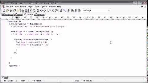 jQuery Tutorial   129   Creating a hover text plugin