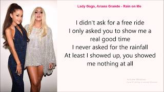 Lady Gaga feat. Ariana Grande - Rain on Me  (Lyrics)