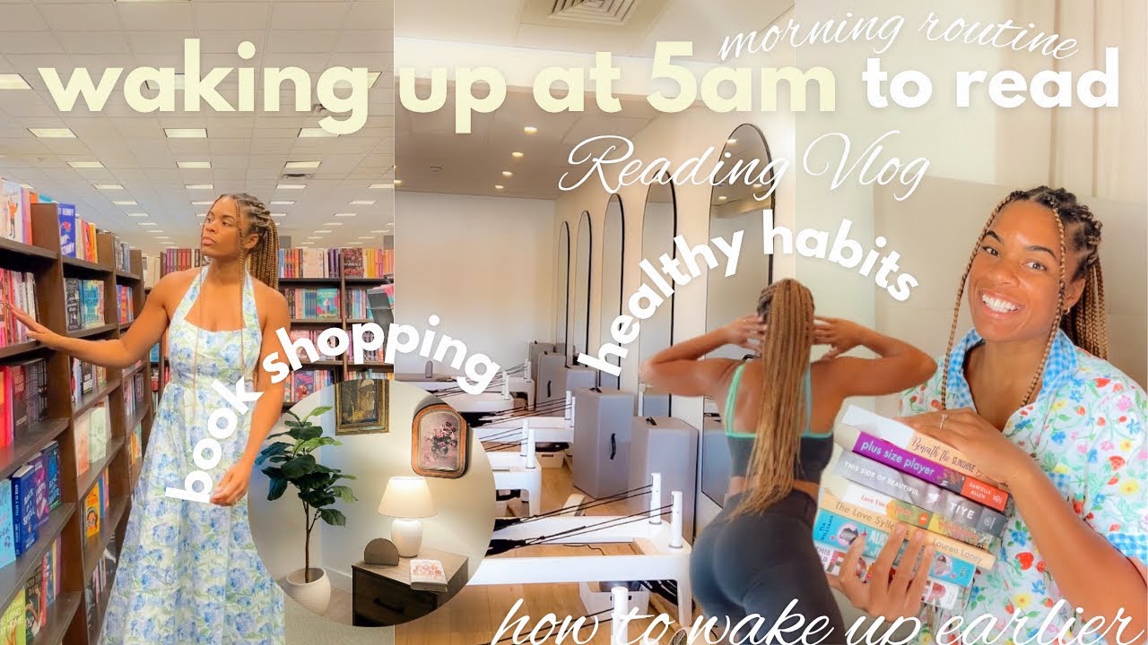 waking up at 5am to read *life changing morning routine* book shopping ...