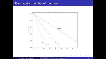 ch7 m. Iterative Solvers.  Matlab. Wen Shen