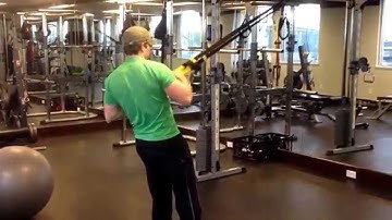 TRX one arm power pull for bicep and back