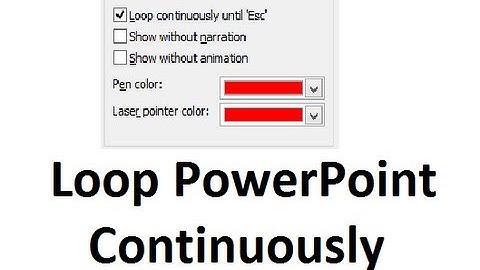 Continuously loop a slideshow in PowerPoint 2010
