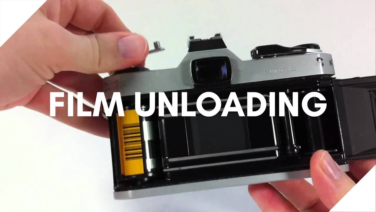 How to unload film from a 35mm camera 