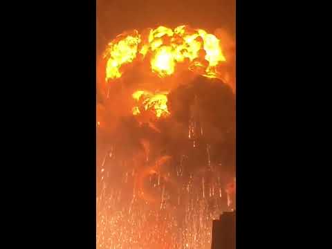 Tianjin Explosion video - 720p portrait crop for mobile viewing