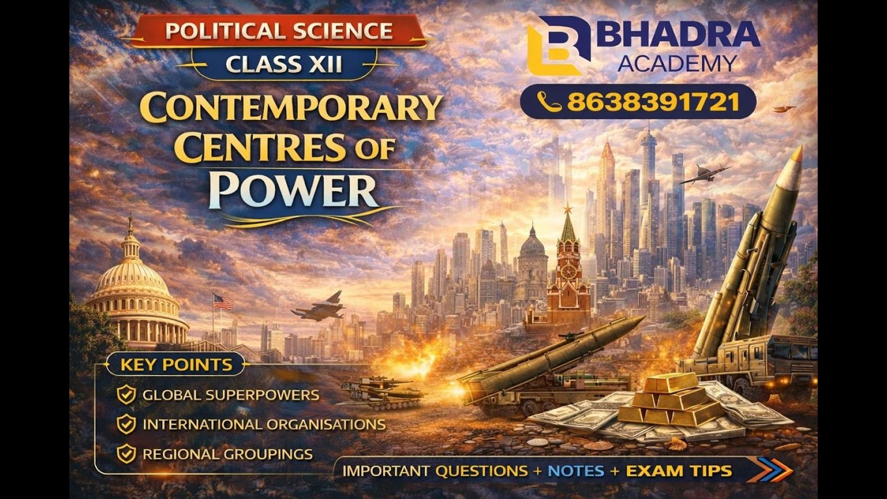 Contemporary Centres of Power | Class 12 | Political Science | Bhadra Academy
