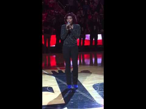 Traci Braxton Sings The National Anthem