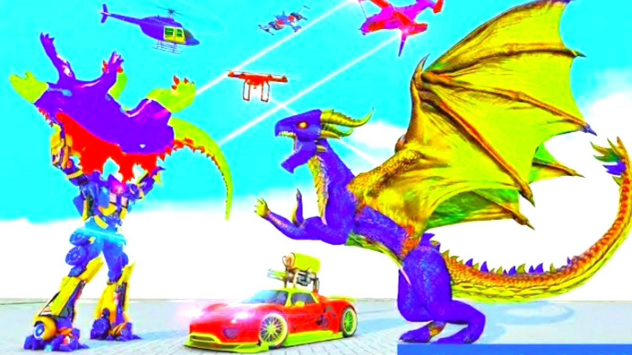 Robot Car Game Flying Robot Transforming Entertainment funny _ 8