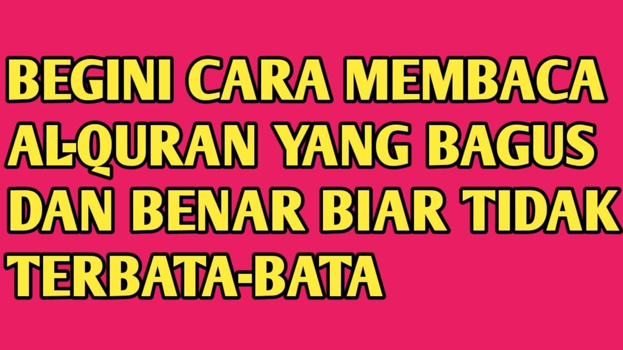 PAKAI NADA INI KALAU INGIN CEPAT BISA MEMBACA ALQURAN DENGAN BAGUS
