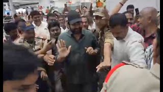 Megastar Chiranjeevi at Visakhapatnam Airport.