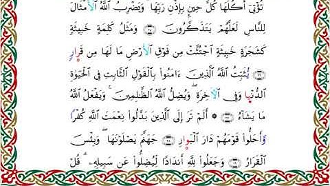 سورة إبراهيم  برواية خلف عن حمزة ــ الشيخ عبدالرشيد صوفي