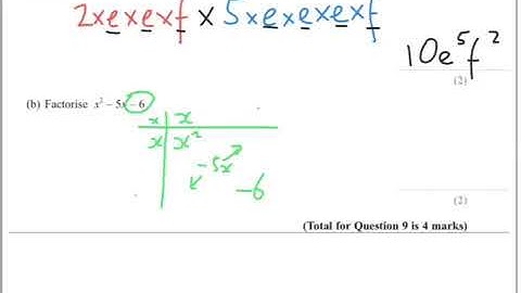 Summer 2017 IGCSE 3HR Q9 Indices & Expanding Brackets