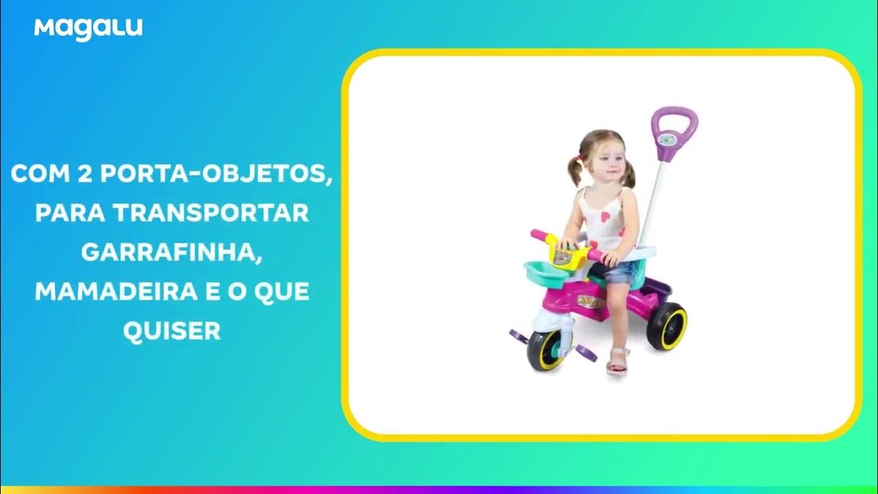 Triciclo Infantil Motoca Andador Empurrador Criança Maral