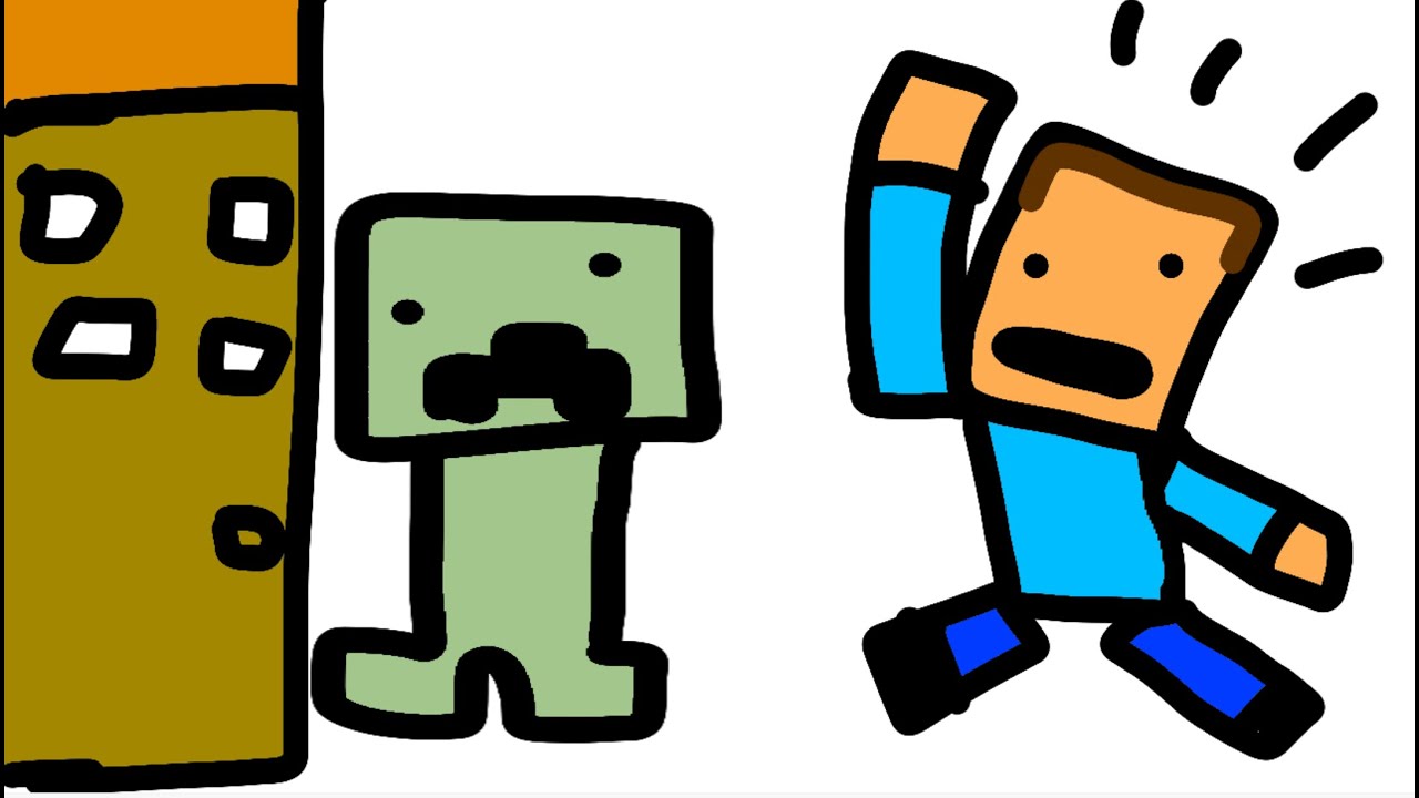 When a creeper blows up your house in Minecraft - YouTube