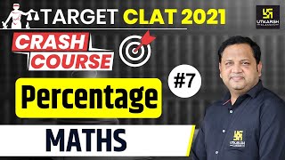 Tricks & Formulas | Percentage #7 | CLAT 2021 | Quantitative Techniques By Anubhav Sir