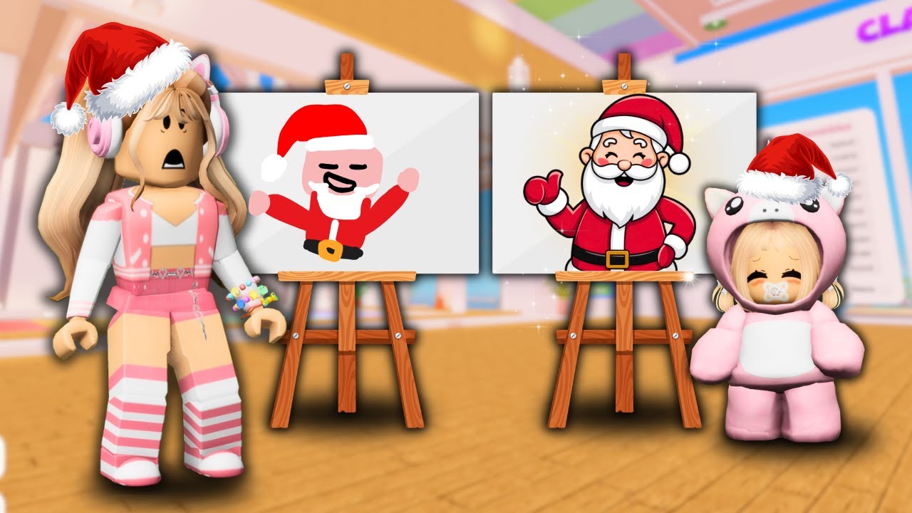 VICKOBABY vs BABY no DESENHE RAPIDO do Roblox *especial de natal