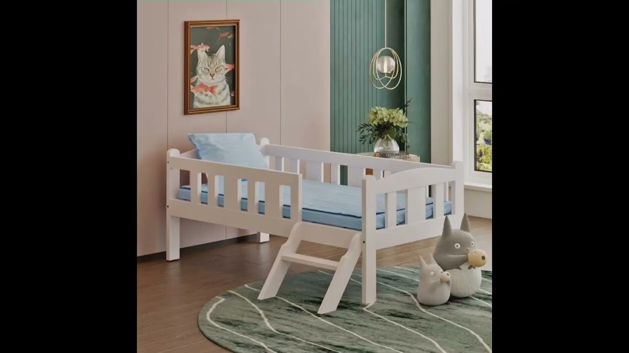 Bed with Storage Double Bed Cot Bed with Box Storage & Pink Colour Headboard for Bedroom  Solid Wood