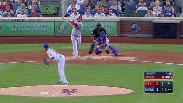 STL@NYM: Adams doubles to right to plate Holliday