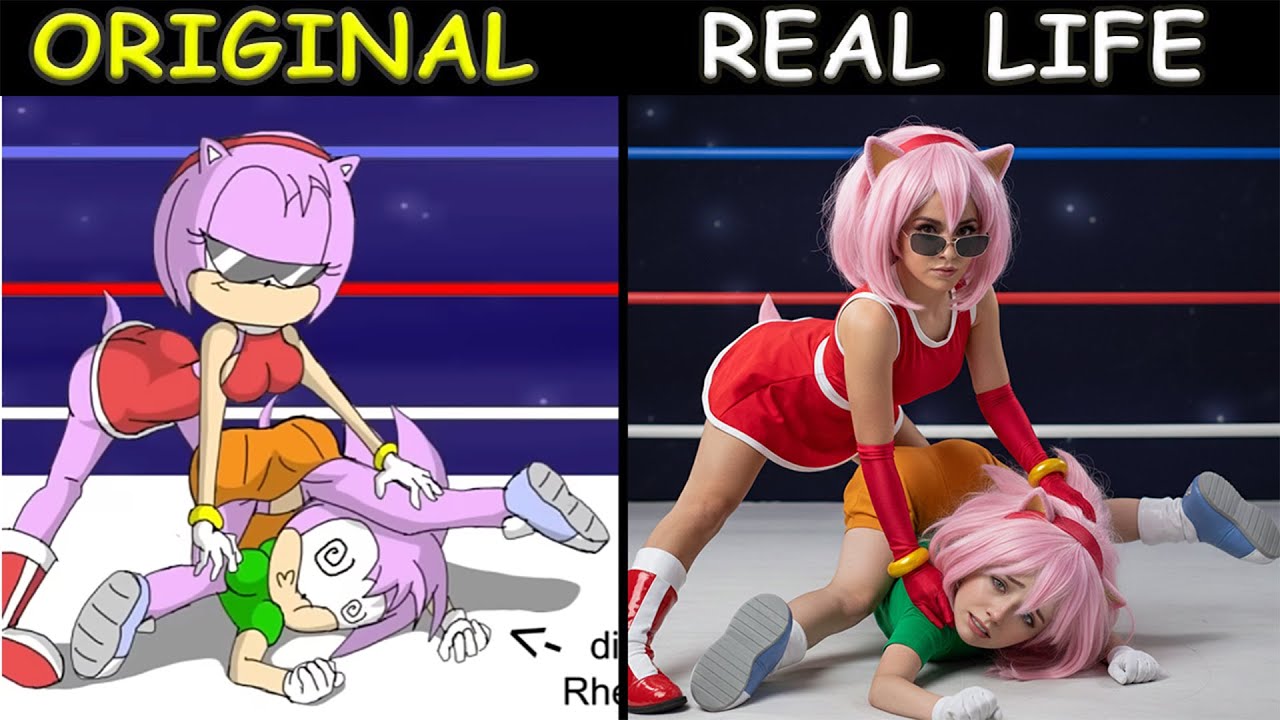 Rusty Rose knocks out AMY in the RING! P8 | Sonic The Hedgehog 3 Animation | Original vs Plush Toys