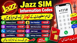 Jazz SIM Information Codes 2026 | All Important Jazz Codes | Jazz Most Used Codes screenshot 1