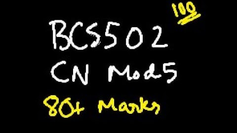 CN MODULE 5 BCS502 Computer Networks | 22 Scheme VTU 5th SEM CSE