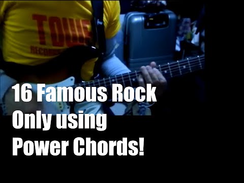 16 famous rock using only power chords! パワーコードメドレー【洋楽編】
