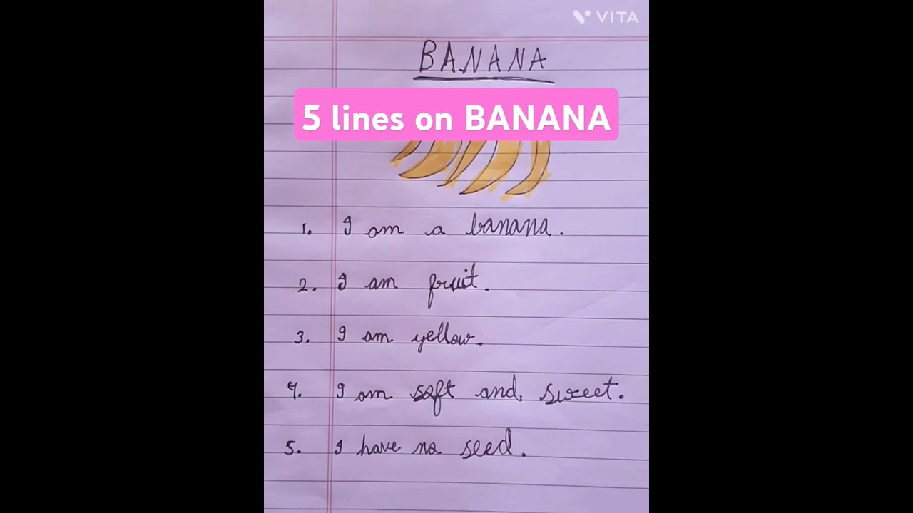 5 lines on BANANA 
