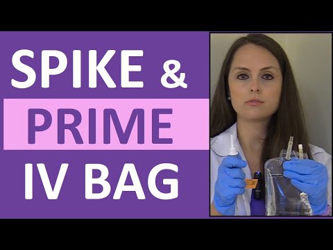 How to Prime IV Tubing Line | How to Spike a IV Bag for Nursing