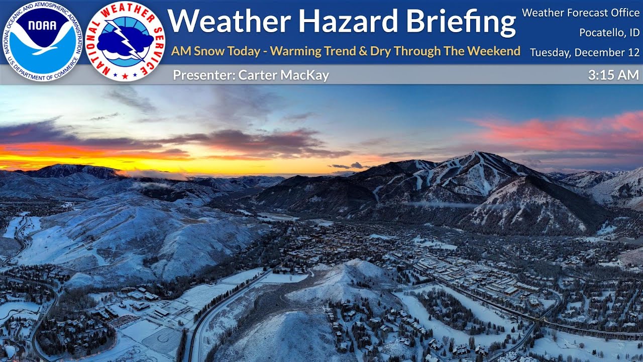 12/12/23 Hazard Briefing - AM Snow & Dense Fog Today - Warming Trend ...