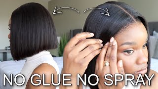 OMG! CHEAP!! Pre-Customized No Glue, No Spray, No Work, Ready To Wear Short Bob + SALE | WowAfrican