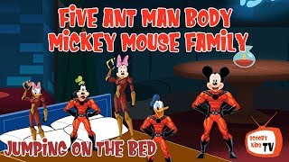Five Little Mickey Mouse Jumping On The Bed Nursery Rhymes Kids Songs Finger Family Songs
