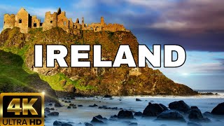 FLYING OVER IRELAND (4K UHD) - AMAZING BEAUTIFUL SCENERY &amp; RELAXING MUSIC