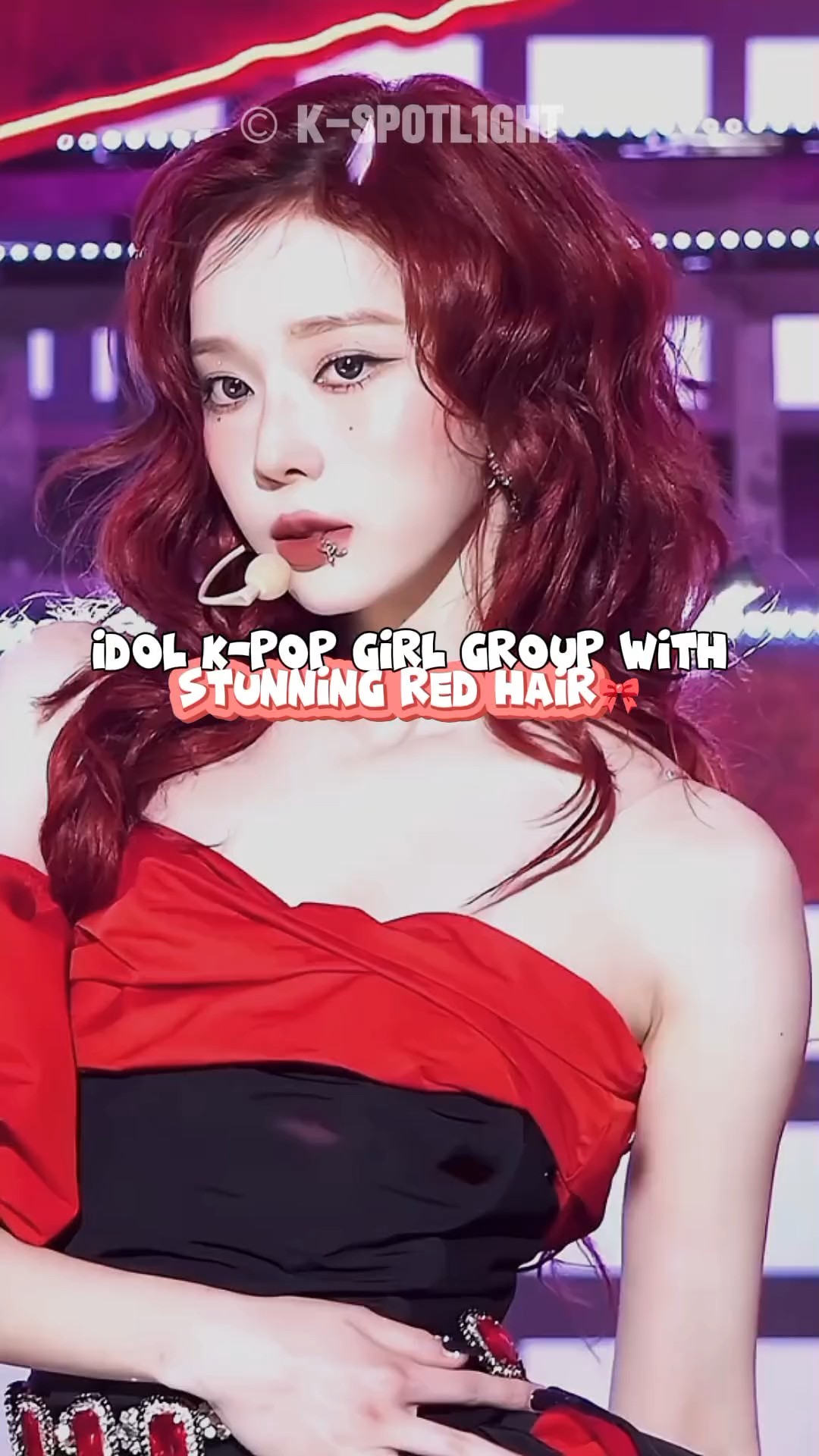 IDOL K-POP WITH RED HAIR?❤️ || #kpop #idol #kspotl1ght #shorts #winter #aespa #fyp