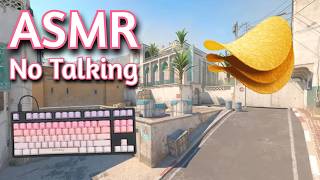 ASMR Gaming | CS2 COMPETITIVE No Talking | Keyboard Clicks + Eating Chips 💤