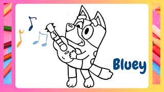 Cómo Dibujar A Bluey Fácil | How To Draw Bluey Easy