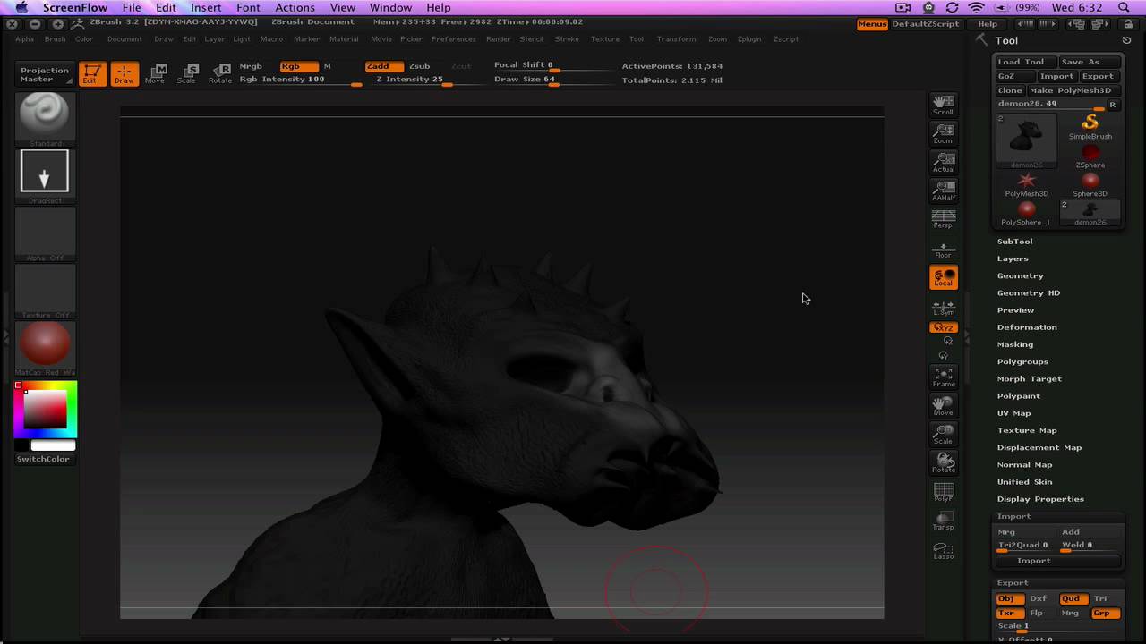 goz zbrush to maya