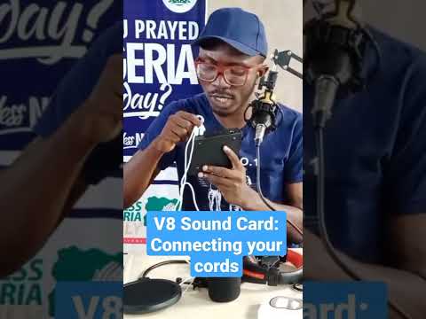 V8 Sound Card Setup, how to connect cords