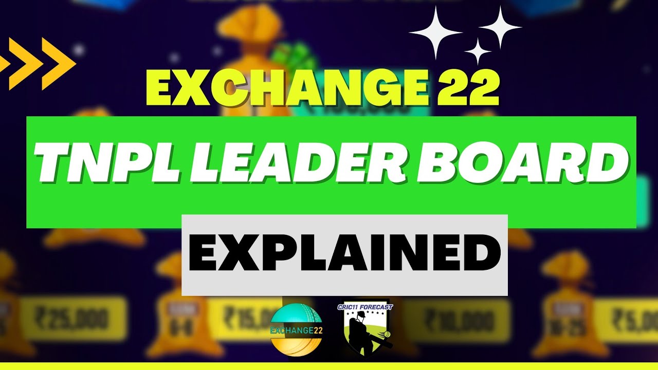 Exchange 22 TNPL LeaderbaordExchange22 Best Fantasy Cricket App