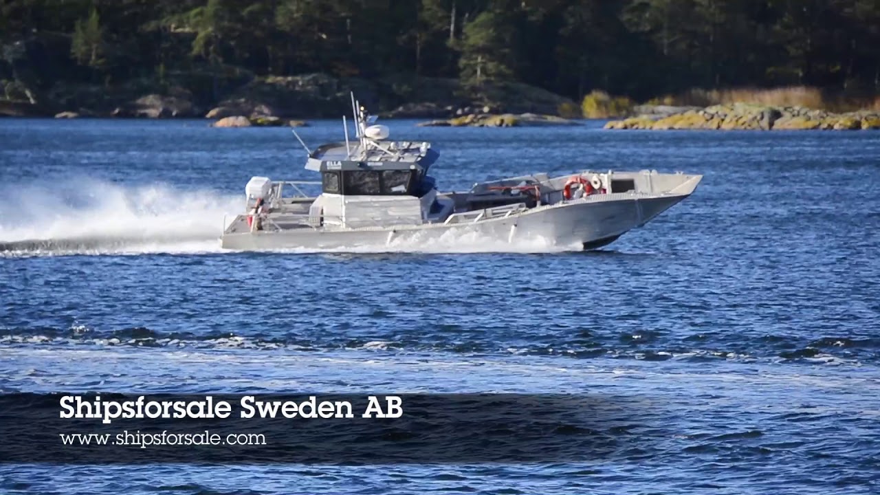 Shipsforsale Sweden Fast aluminium deck cargo work boat 