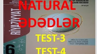 Güvən Nəşriyyatı 6-Cı Sinif 2022. Natural Ədədlər. Test-3 Test-4