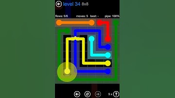 Flow Free Bridges Challenge Pack 8x8 Level 34 Walkthrough