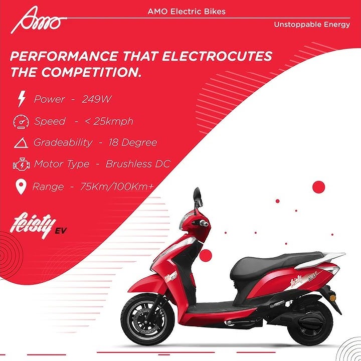 Electric Scooter Feisty EV Performance by AMO