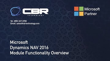 Dynamics NAV 2016 Module and Functionality Overview