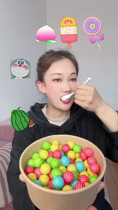The challenge of eating emoticon pack with gourmet girl #322