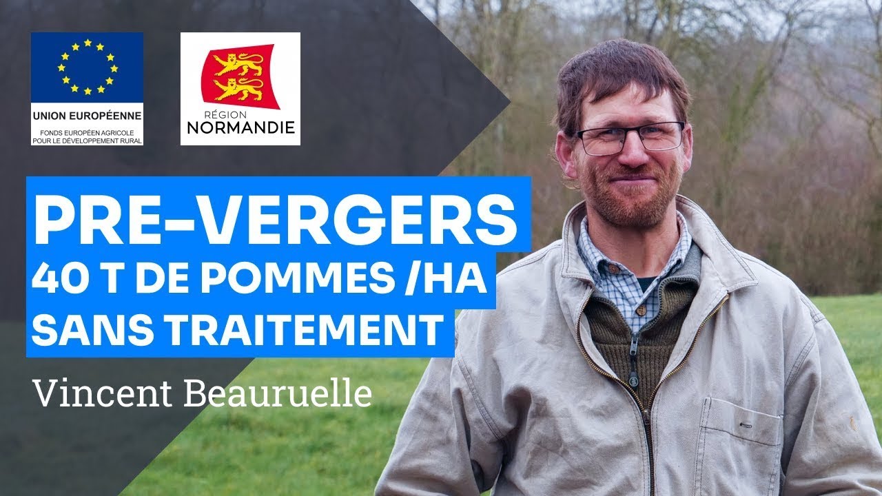 Pré-vergers : 40 T de pommes/ha sans traitement, V. Beauruelle