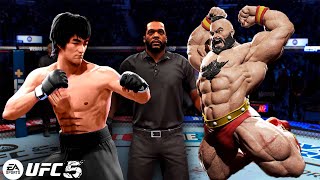 PS5 Bruce Lee vs. Zangief Aggressive (EA Sports UFC 5)