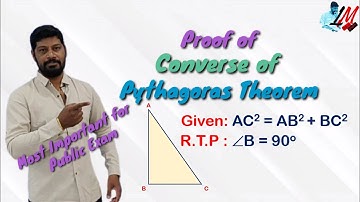 Converse of Pythagoras Theorem - X Class AP/ TS State/ CBSE - LM 310
