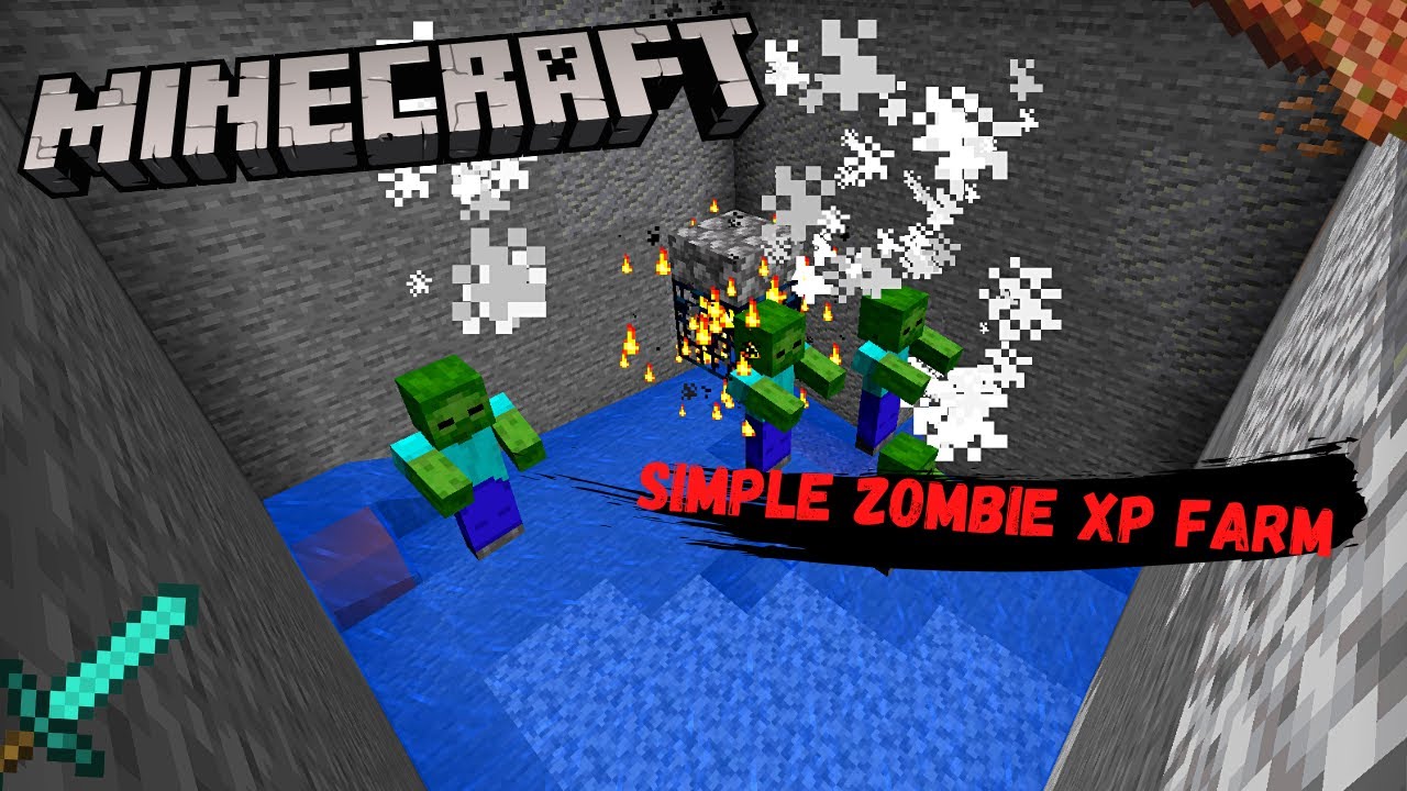 Simple zombie xp farm in minecraft (1.15+) - YouTube